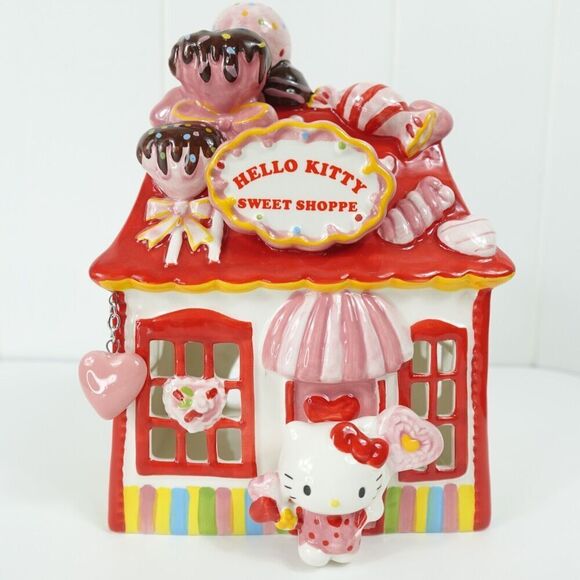 Blue Sky Hello Kitty Handcrafted Ceramic Sweet Shoppe Candle House - Picture 1 of 16